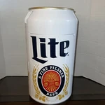 Miller Lite 8 Can Portable Mini Fridge, Personal Travel Cooler, 5.4L, White, New. Fixed Price $99.00.