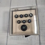 Martin & Co. Guitar Bridge And End Pin Set - Black With Pearl Inlay 18APP42. Fixed Price $20.00.