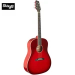 Stagg SA35 Ds-tr Sloped Shoulder Dreadnought Full Size Acoustic Guitar Red. Fixed Price $199.99.