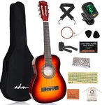 Adm Beginner Acoustic Classical Guitar 30 Inch Nylon Strings Wooden Bu.... Fixed Price $86.87.