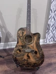 Yamaha Dreadnought Acoustic Guitar Snake Design Brown Right-handed 6 String. Fixed Price $300.00.