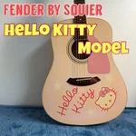 Squier By Fender Acoustic Guitar Hello Kitty Pink Limited Edition 2007 Graphics. Fixed Price $635.55.