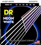 Dr NWA-10 Neon White Acoustic Guitar Strings; Gauges 10-48. Fixed Price $15.99.