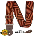 Boonspark Guitar Strap Crazy Horse Leather Mountain Peak Orange Acoustic. Fixed Price $34.99.