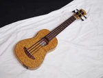 Luna Baritone Electric Ukulele Quilt Ash New Bari-bass W/ Gig Bag. Fixed Price $369.00.