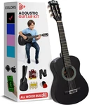 Pyle 30-INCH Beginner Acoustic Guitar Kit Black (open Box). Fixed Price $44.99.