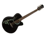 Luna Fauna Phoenix Acoustic/electric Guitar - Black. Fixed Price $949.00.