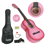 38" Beginner Package Guitar Kids Musical Gift Pink Acoustic Starter New. Fixed Price $46.58.