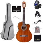 Winzz AC309CE 39 Inches Cutaway Nylon-string Classical Electric Guitar Build-.... Fixed Price $222.03.
