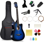 38'' Wood Acoustic Guitar For Adults, 6 Steel-string With. Fixed Price $143.99.