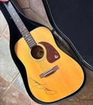 Epiphone DR-100 Dreadnought 6-STRING Acoustic Guitar Natural, Signed By Alan Jac. Fixed Price $500.00.