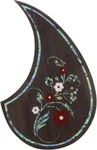 Wood Color Acoustic Guitar Pickguard With Abalone Inlay Top Roses. Fixed Price $28.02.