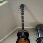 Epiphone 6-STRING Dreadnought Acoustic Guitar Mahogany Body Sunburst Rh. Fixed Price $126.25.