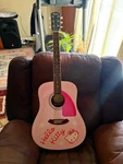 Squier By Fender Acoustic Guitar Hello Kitty Pink Limited Edition 2007 Graphics. Fixed Price $1000.00.