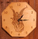 Angel 10" Wall Clock - Wooden Laser Crafted Gift". Fixed Price $59.95.