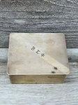 Vintage Beta Sigma Phi Solid Brass Square Trinket Revere Ring Box. Fixed Price $28.00.