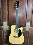 Johnson JG-615-CE Solid Top Cutaway Dreadnought Steel Acoustic Electric Guitar. Fixed Price $149.00.