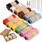Bymore 30 Pcs Sewing Thread Kit, 12 Colors 400 Yards Per Polyester Spools. Fixed Price $12.41.