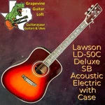Lawson LD-50 Deluxe Sb Acoustic Electric Spruce & Rosewood With Case. Fixed Price $1099.00.