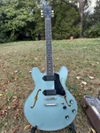 Eastman T60/TV Semi-hollowbody Electric Guitar 2024 Faded Blue W/hard Case Dfw. Fixed Price $1700.00.