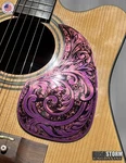 Acoustic Pickguard Laser Engraved Pink Acrylic Mirror Martin D28 Style Guitar. Fixed Price $45.00.