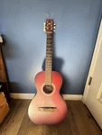 Art & Lutherie Ami Cherry Wood Parlor Guitar. Fixed Price $250.00.